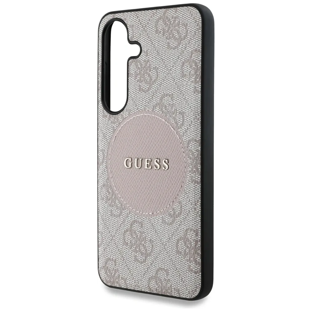 Hurtownia GSM - Guess 4G Kerek Pötty Klasszikus Logó MagSafe Samsung Galaxy S25+ Plus rózsaszín - GUE4249 - {ean13} - Hurt