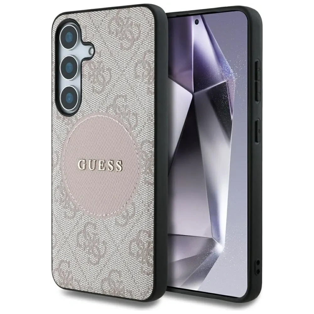 Hurtownia GSM - Guess patch rotund 4G logo clasic MagSafe Samsung Galaxy S25 roz - GUE4250 - {ean13} - Hurt