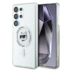 Hurtownia GSM - Etui Karl Lagerfeld Button Choupette Head Printed Logo MagSafe Samsung Galaxy S25 Ultra bílý - KLD21865 - {ean13} - Hurt