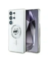 Karl Lagerfeld Gomb Choupette Fej Nyomtatott Logó MagSafe Samsung Galaxy S25 Ultra fehér