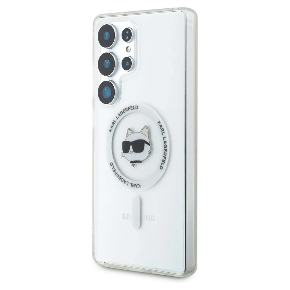 Hurtownia GSM - Karl Lagerfeld Buton Choupette Cap Imprimat Logo MagSafe Samsung Galaxy S25 Ultra alb - KLD21865 - {ean13} - Hurt