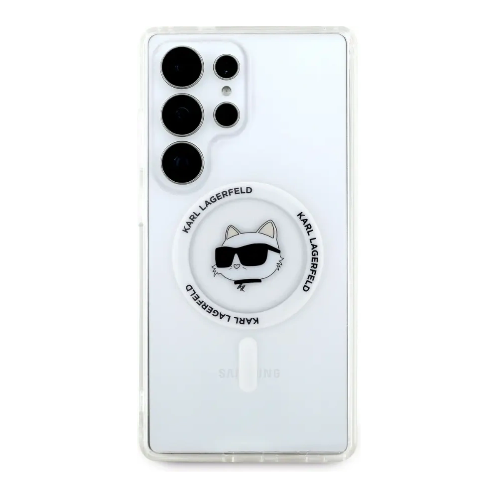 Hurtownia GSM - Etui Karl Lagerfeld Button Choupette Head Printed Logo MagSafe Samsung Galaxy S25 Ultra bílý - KLD21865 - {ean13} - Hurt