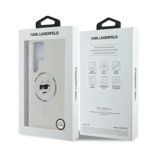 Wholesale Karl Lagerfeld Button Choupette Head Printed Logo MagSafe Samsung Galaxy S25 Ultra white - KLD21865 - {ean13} - Hurt
