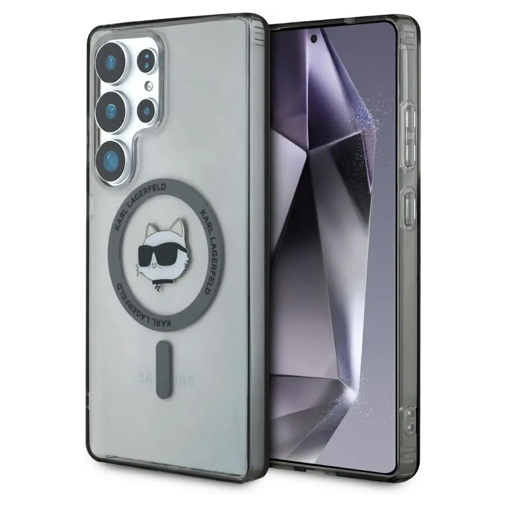 Hurtownia GSM - Karl Lagerfeld Gomb Choupette Fej Nyomtatott Logó MagSafe Samsung Galaxy S25 Ultra fekete - KLD21866 - {ean13} - Hurt