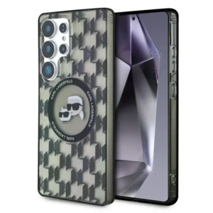 Hurtownia GSM - Karl Lagerfeld Buton Karl & Choupette Heads On KL Pattern MagSafe Samsung Galaxy S25 Ultra negru - KLD21867 - {ean13} - Hurt