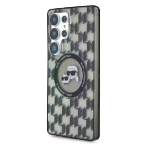 Hurtownia GSM - Karl Lagerfeld Buton Karl & Choupette Heads On KL Pattern MagSafe Samsung Galaxy S25 Ultra negru - KLD21867 - {ean13} - Hurt