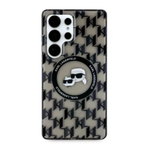 Hurtownia GSM - Karl Lagerfeld Buton Karl & Choupette Heads On KL Pattern MagSafe Samsung Galaxy S25 Ultra negru - KLD21867 - {ean13} - Hurt