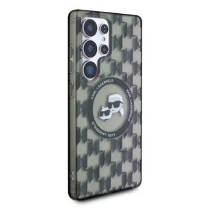 Hurtownia GSM - Karl Lagerfeld Buton Karl & Choupette Heads On KL Pattern MagSafe Samsung Galaxy S25 Ultra negru - KLD21867 - {ean13} - Hurt