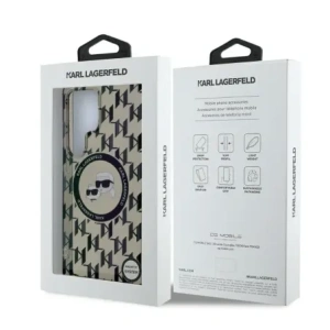 Hurtownia GSM - Karl Lagerfeld Buton Karl & Choupette Heads On KL Pattern MagSafe Samsung Galaxy S25 Ultra negru - KLD21867 - {ean13} - Hurt