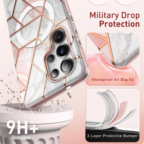 Etui Supcase Cosmo Mag MagSafe Samsung Galaxy S25 Ultra Marble