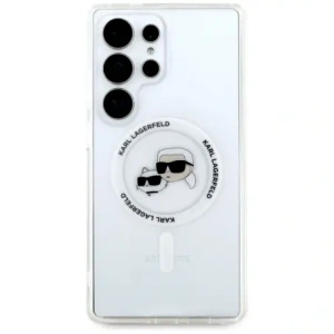 Hurtownia GSM - Karl Lagerfeld Buton Karl & Choupette Capete Imprimate Logo MagSafe Samsung Galaxy S25 Ultra alb - KLD21868 - {ean13} - Hurt