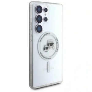 Hurtownia GSM - Karl Lagerfeld Buton Karl & Choupette Capete Imprimate Logo MagSafe Samsung Galaxy S25 Ultra alb - KLD21868 - {ean13} - Hurt