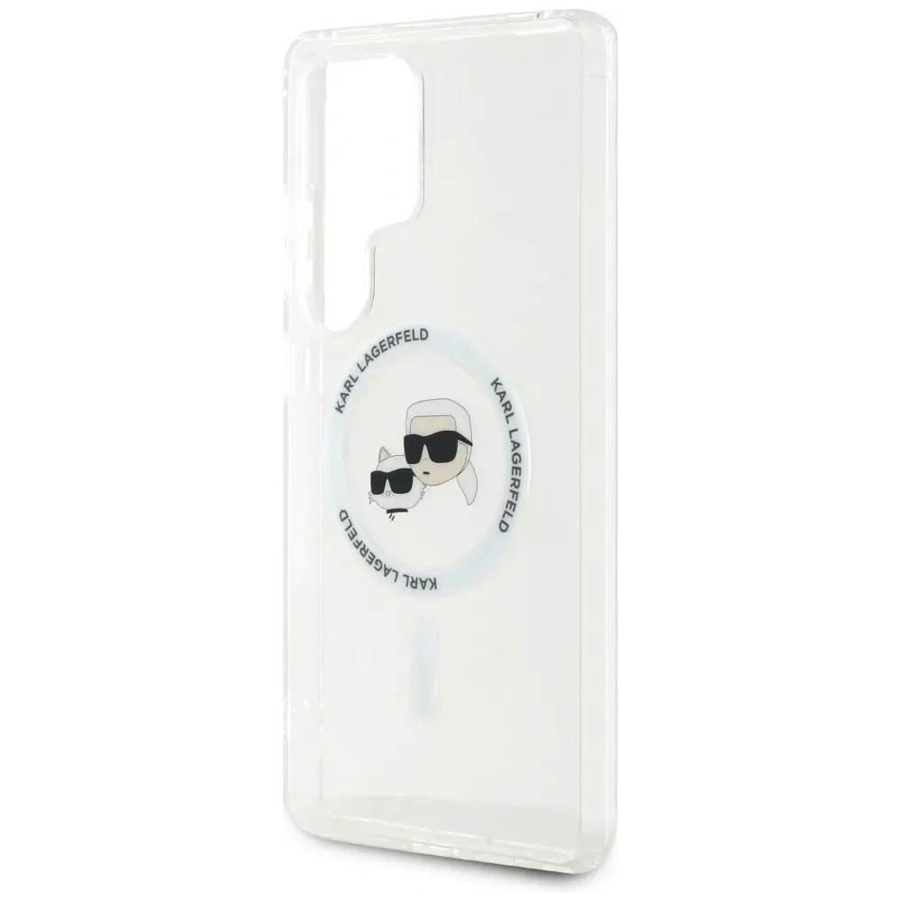 Hurtownia GSM - Karl Lagerfeld Buton Karl & Choupette Capete Imprimate Logo MagSafe Samsung Galaxy S25 Ultra alb - KLD21868 - {ean13} - Hurt