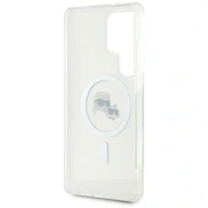 Wholesale Karl Lagerfeld Button Karl & Choupette Heads Printed Logo MagSafe Samsung Galaxy S25 Ultra white - KLD21868 - {ean13} - Hurt
