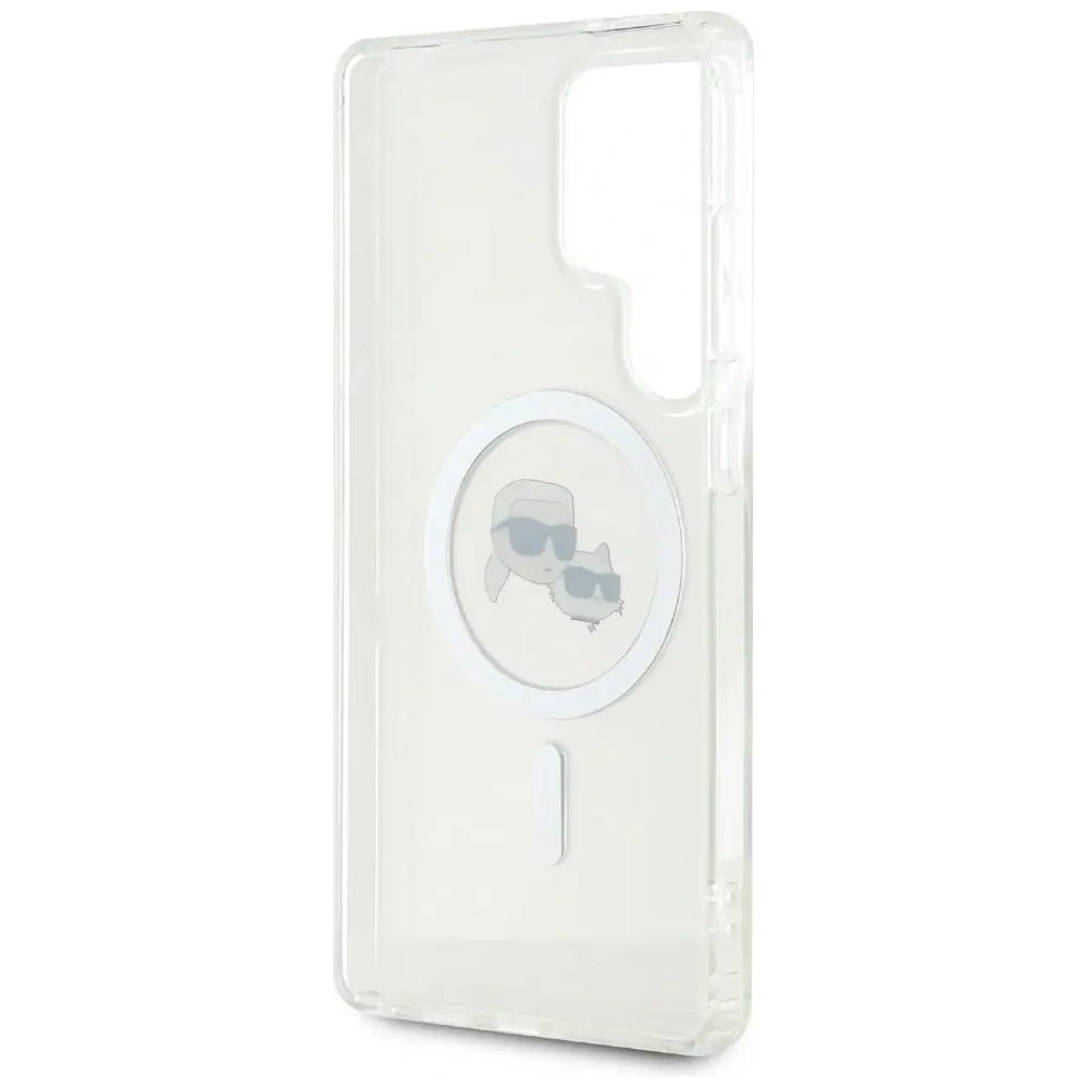 Hurtownia GSM - Karl Lagerfeld Buton Karl & Choupette Capete Imprimate Logo MagSafe Samsung Galaxy S25 Ultra alb - KLD21868 - {ean13} - Hurt