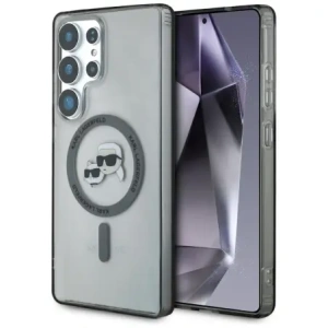 Hurtownia GSM - Karl Lagerfeld Buton Karl & Choupette Capete Tipărit Logo MagSafe Samsung Galaxy S25 Ultra negru - KLD21869 - {ean13} - Hurt