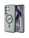 Karl Lagerfeld Gomb Karl & Choupette Fejek Nyomtatott Logó MagSafe Samsung Galaxy S25 Ultra fekete