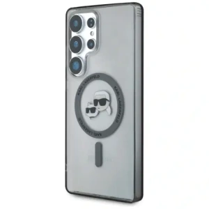 Hurtownia GSM - Karl Lagerfeld Buton Karl & Choupette Capete Tipărit Logo MagSafe Samsung Galaxy S25 Ultra negru - KLD21869 - {ean13} - Hurt