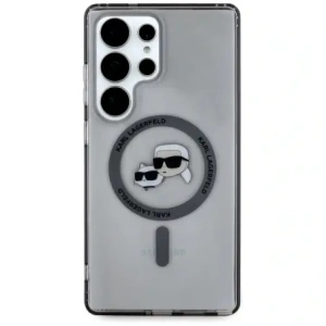 Hurtownia GSM - Karl Lagerfeld Buton Karl & Choupette Capete Tipărit Logo MagSafe Samsung Galaxy S25 Ultra negru - KLD21869 - {ean13} - Hurt