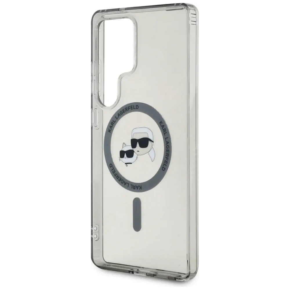Hurtownia GSM - Karl Lagerfeld Buton Karl & Choupette Capete Tipărit Logo MagSafe Samsung Galaxy S25 Ultra negru - KLD21869 - {ean13} - Hurt