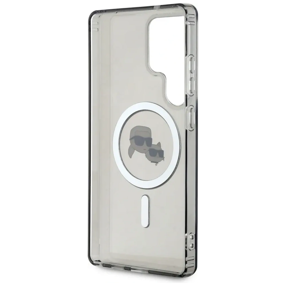 Hurtownia GSM - Karl Lagerfeld Buton Karl & Choupette Capete Tipărit Logo MagSafe Samsung Galaxy S25 Ultra negru - KLD21869 - {ean13} - Hurt