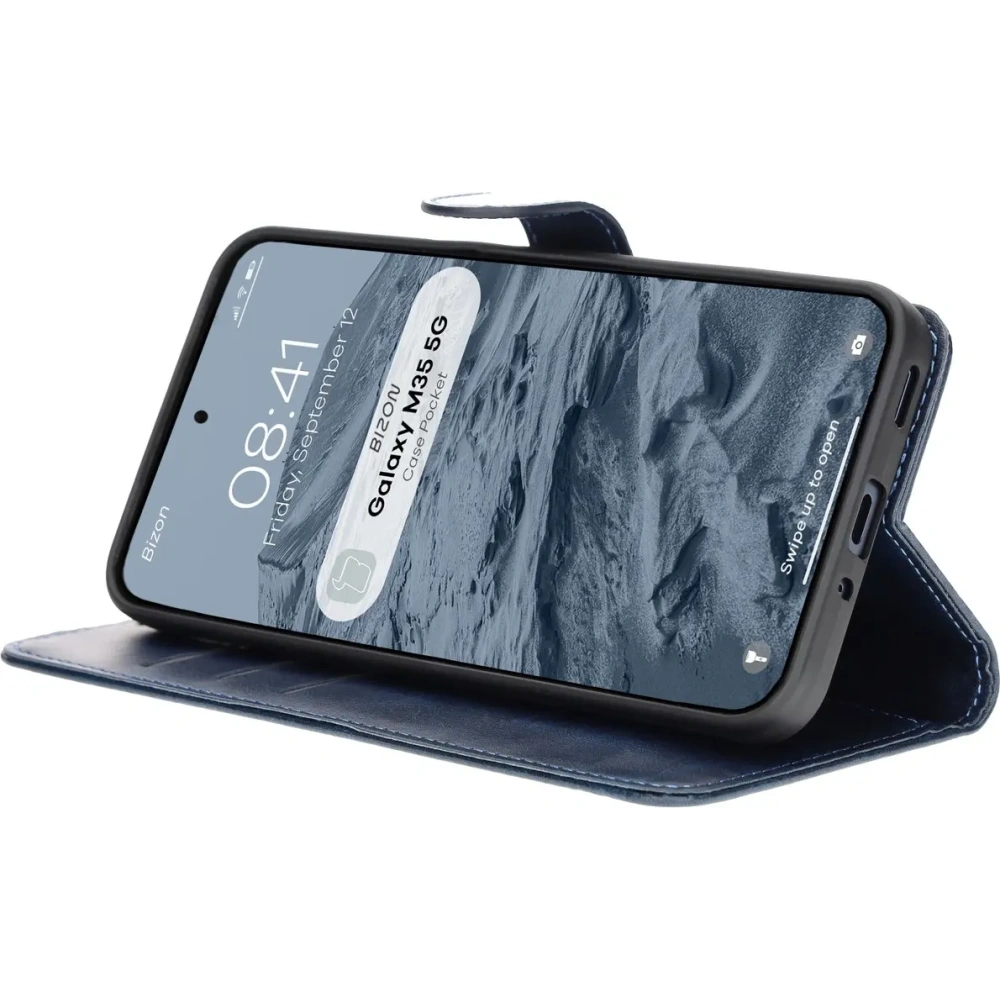 Wholesale Bizon Case Pocket Samsung Galaxy M35 5G navy blue - BIZ8177 - {ean13} - Hurt