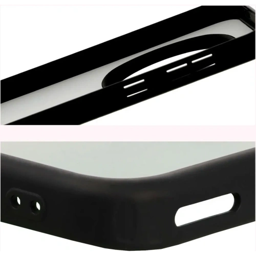 Etui Bizon Case Angelo do Honor Magic7 Pro przydymione z czarną ramką