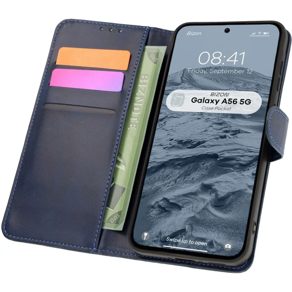 Hurtownia GSM - Etui z klapką Bizon Case Pocket do Samsung Galaxy A56 5G námořnické modré - BIZ8180 - {ean13} - Hurt