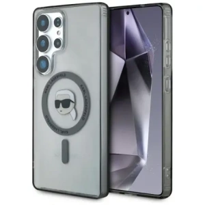 Wholesale Karl Lagerfeld Button Karl Head Printed Logo MagSafe Samsung Galaxy S25 Ultra black - KLD21871 - {ean13} - Hurt