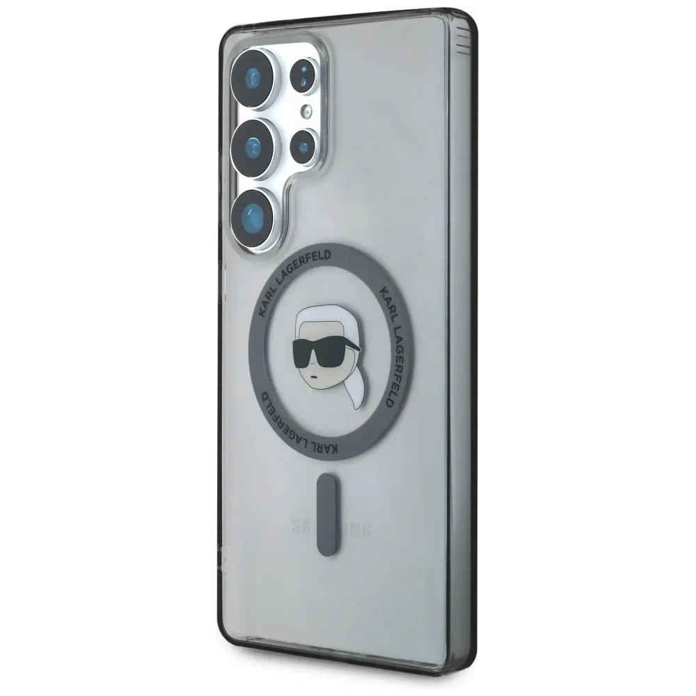 Hurtownia GSM - Etui Karl Lagerfeld Button Karl Head Printed Logo MagSafe Samsung Galaxy S25 Ultra czarny - KLD21871 - {ean13} - Hurt