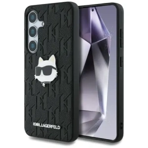 Hurtownia GSM - Karl Lagerfeld Logo cu Monogramă din Piele Pin Capul lui Choupette Samsung Galaxy S25 negru - KLD21872 - {ean13} - Hurt