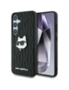Wholesale Karl Lagerfeld Leather Monogram Pin Logo Choupette Head Samsung Galaxy S25 black - KLD21872 - {ean13} - Hurt