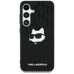 Hurtownia GSM - Karl Lagerfeld Logo cu Monogramă din Piele Pin Capul lui Choupette Samsung Galaxy S25 negru - KLD21872 - {ean13} - Hurt