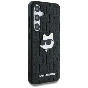 Hurtownia GSM - Karl Lagerfeld Logo cu Monogramă din Piele Pin Capul lui Choupette Samsung Galaxy S25 negru - KLD21872 - {ean13} - Hurt