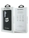 Wholesale Karl Lagerfeld Leather Monogram Pin Logo Choupette Head Samsung Galaxy S25 black - KLD21872 - {ean13} - Hurt