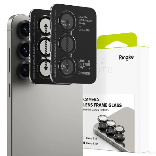 Nakładka Ringke Camera Frame Protector Samsung Galaxy S25+ Plus Black [2 PACK]