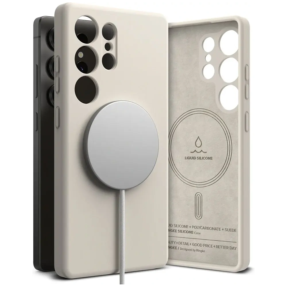 Hurtownia GSM - Ringke Silicon Magnetic MagSafe Samsung Galaxy S25 Ultra Stone - RGK11741 - {ean13} - Hurt