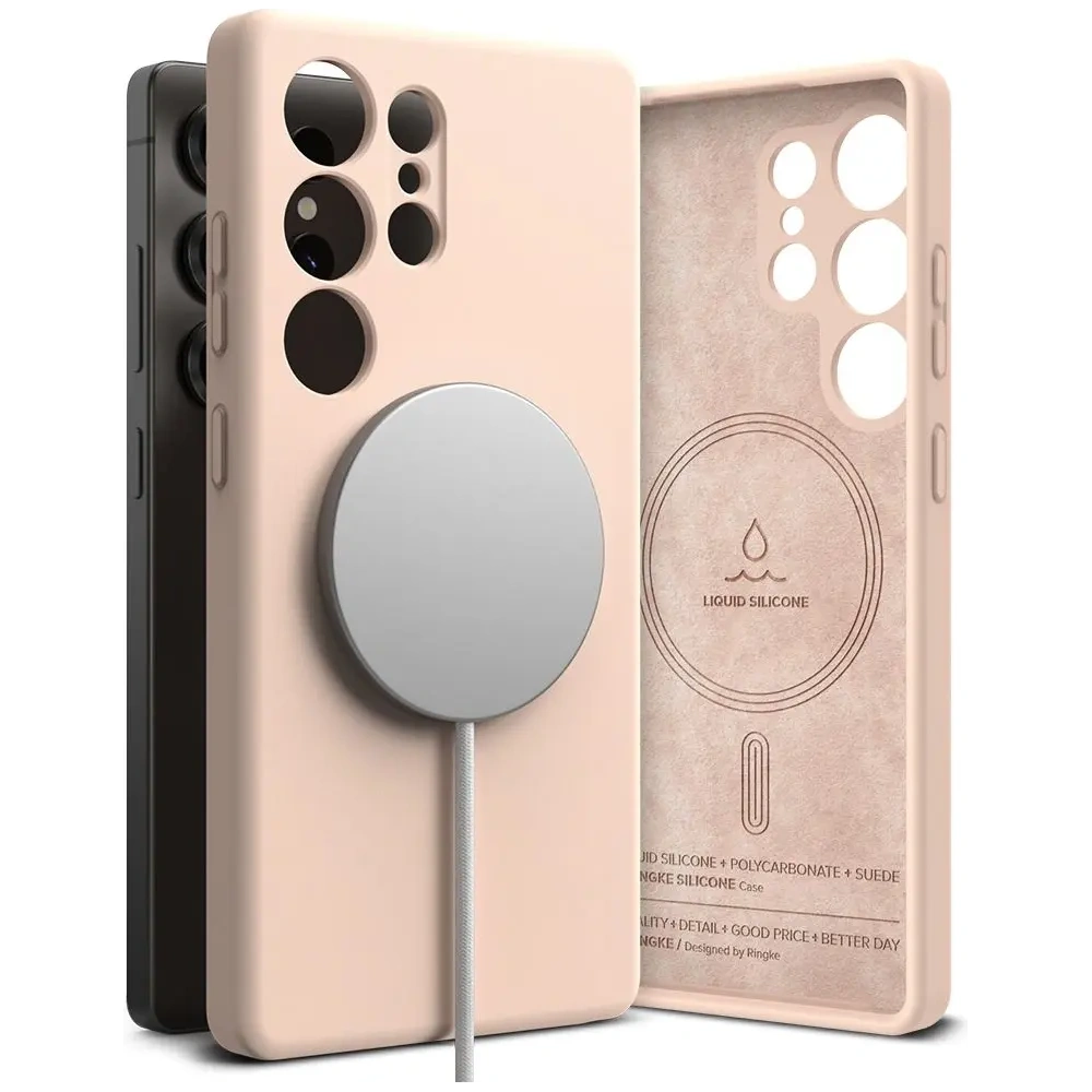 Hurtownia GSM - Ringke Silikon Magnetic MagSafe Samsung Galaxy S25 Ultra Pink Sand - RGK11742 - {ean13} - Hurt