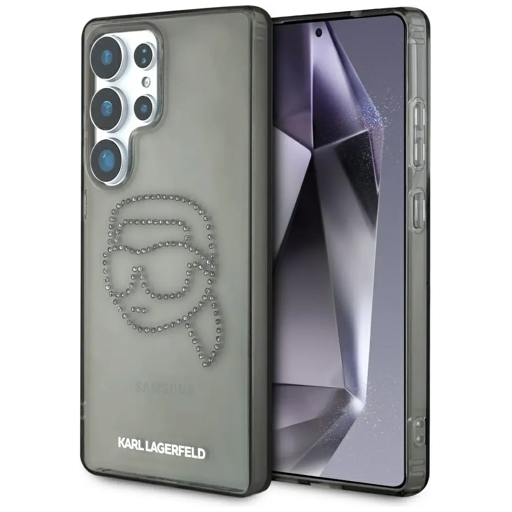 Hurtownia GSM - Karl Lagerfeld Logo-ul cu cap de Karl din cristale Swarovski Samsung Galaxy S25 Ultra negru - KLD21874 - {ean13} - Hurt