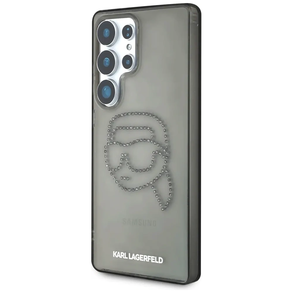 Wholesale Karl Lagerfeld Rhinestones Karl Head Logo Samsung Galaxy S25 Ultra black - KLD21874 - {ean13} - Hurt