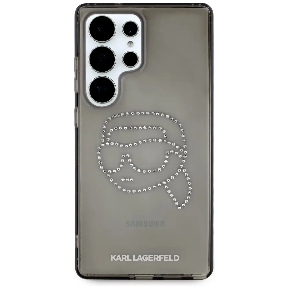 Hurtownia GSM - Karl Lagerfeld Logo-ul cu cap de Karl din cristale Swarovski Samsung Galaxy S25 Ultra negru - KLD21874 - {ean13} - Hurt