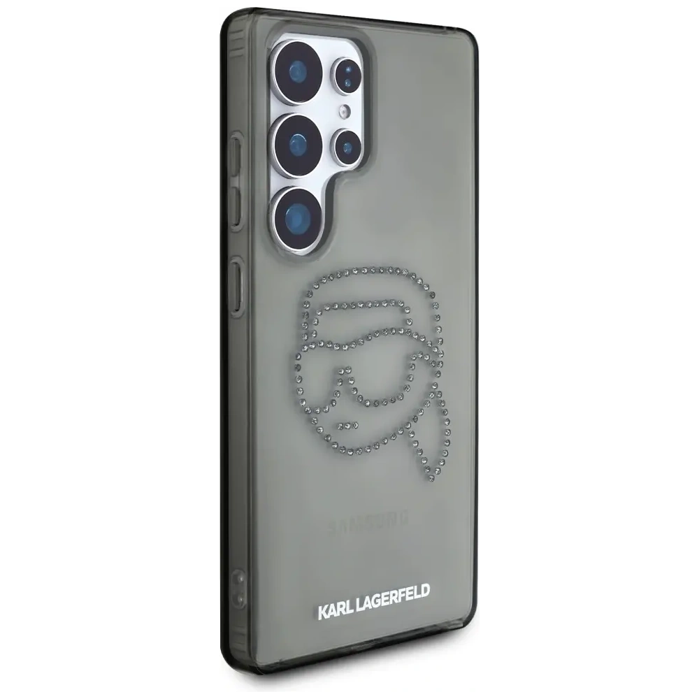 Hurtownia GSM - Karl Lagerfeld Logo-ul cu cap de Karl din cristale Swarovski Samsung Galaxy S25 Ultra negru - KLD21874 - {ean13} - Hurt
