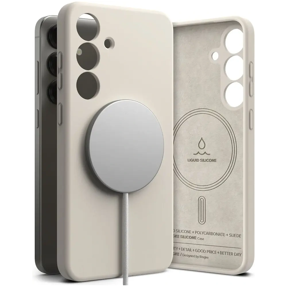 Hurtownia GSM - Ringke Silicon Magnetic MagSafe Samsung Galaxy S25 Stone - RGK11749 - {ean13} - Hurt