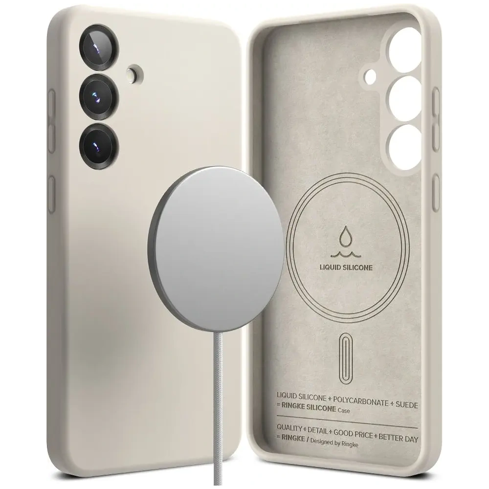 Hurtownia GSM - Ringke Silicon Magnetic MagSafe Samsung Galaxy S25 Stone - RGK11749 - {ean13} - Hurt