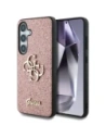 Guess Glitter Fixe Mare 4G Logo Metalic Samsung Galaxy S25+ Plus roz