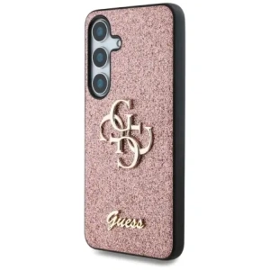 Etui Guess Fixed Glitter Big 4G Metal Logo do Samsung Galaxy S25+ Plus różowy