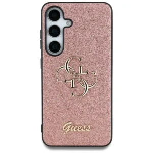 Etui Guess Fixed Glitter Big 4G Metal Logo do Samsung Galaxy S25+ Plus różowy