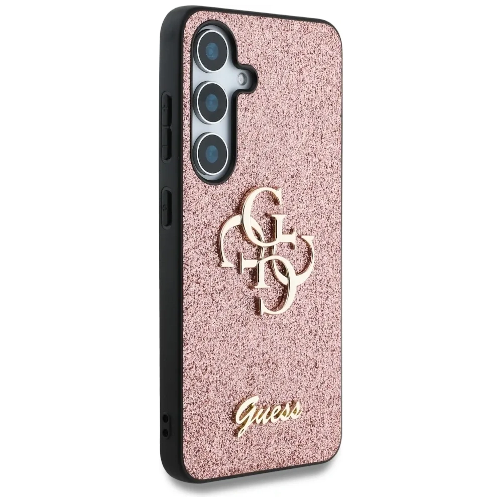 Hurtownia GSM - Guess Glitter Fixe Mare 4G Logo Metalic Samsung Galaxy S25+ Plus roz - GUE4259 - {ean13} - Hurt
