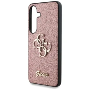 Etui Guess Fixed Glitter Big 4G Metal Logo do Samsung Galaxy S25+ Plus różowy