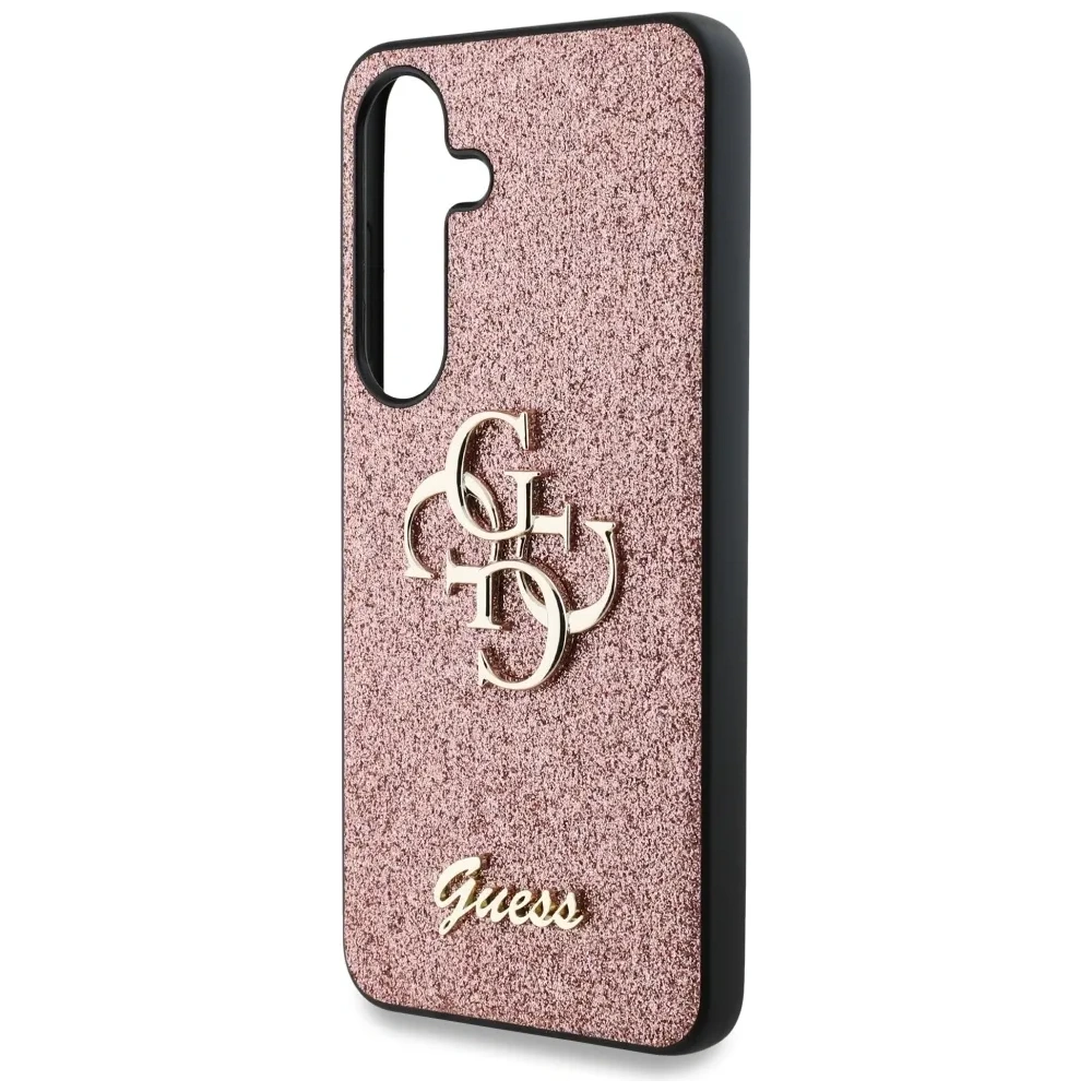 Hurtownia GSM - Guess Glitter Fixe Mare 4G Logo Metalic Samsung Galaxy S25+ Plus roz - GUE4259 - {ean13} - Hurt